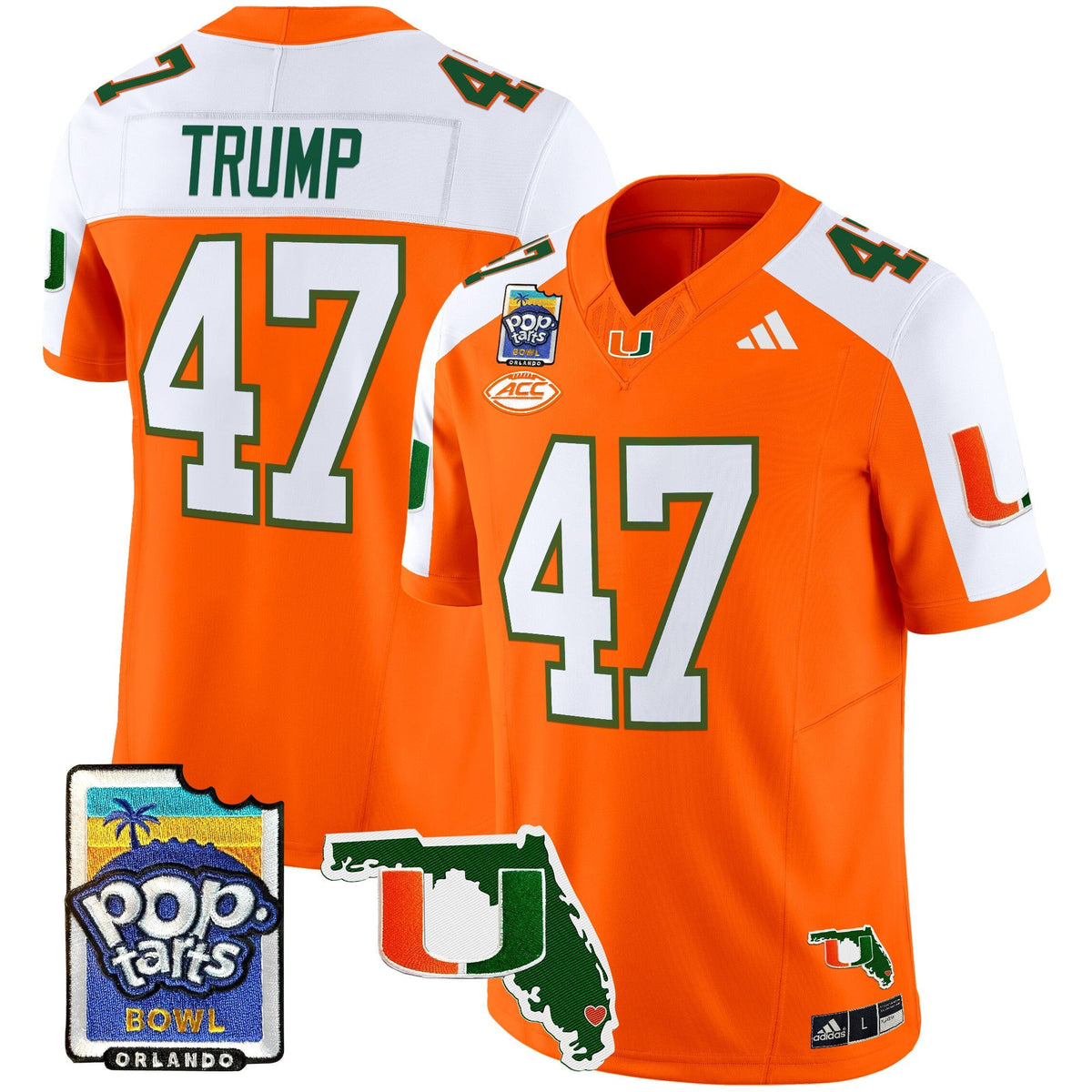 Men's Miami Hurricanes 2025 PopTarts Bowl Patch Vapor Limited Jersey - All Stitched - image 7