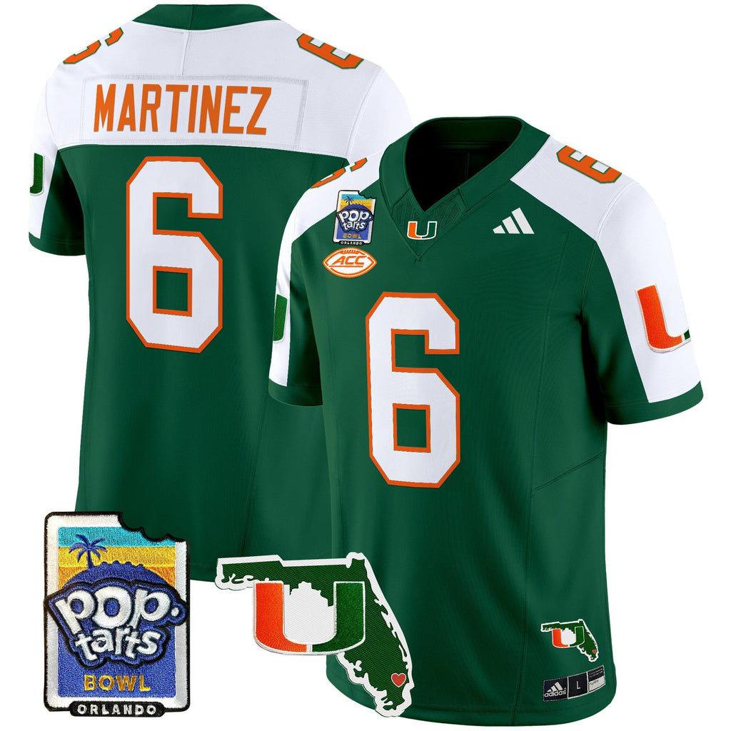 Men's Miami Hurricanes 2025 PopTarts Bowl Patch Vapor Limited Jersey - All Stitched - image 10