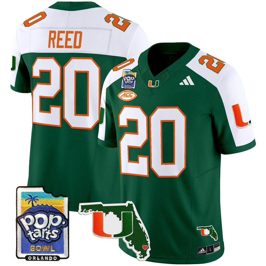 Men's Miami Hurricanes 2025 PopTarts Bowl Patch Vapor Limited Jersey - All Stitched - image 13