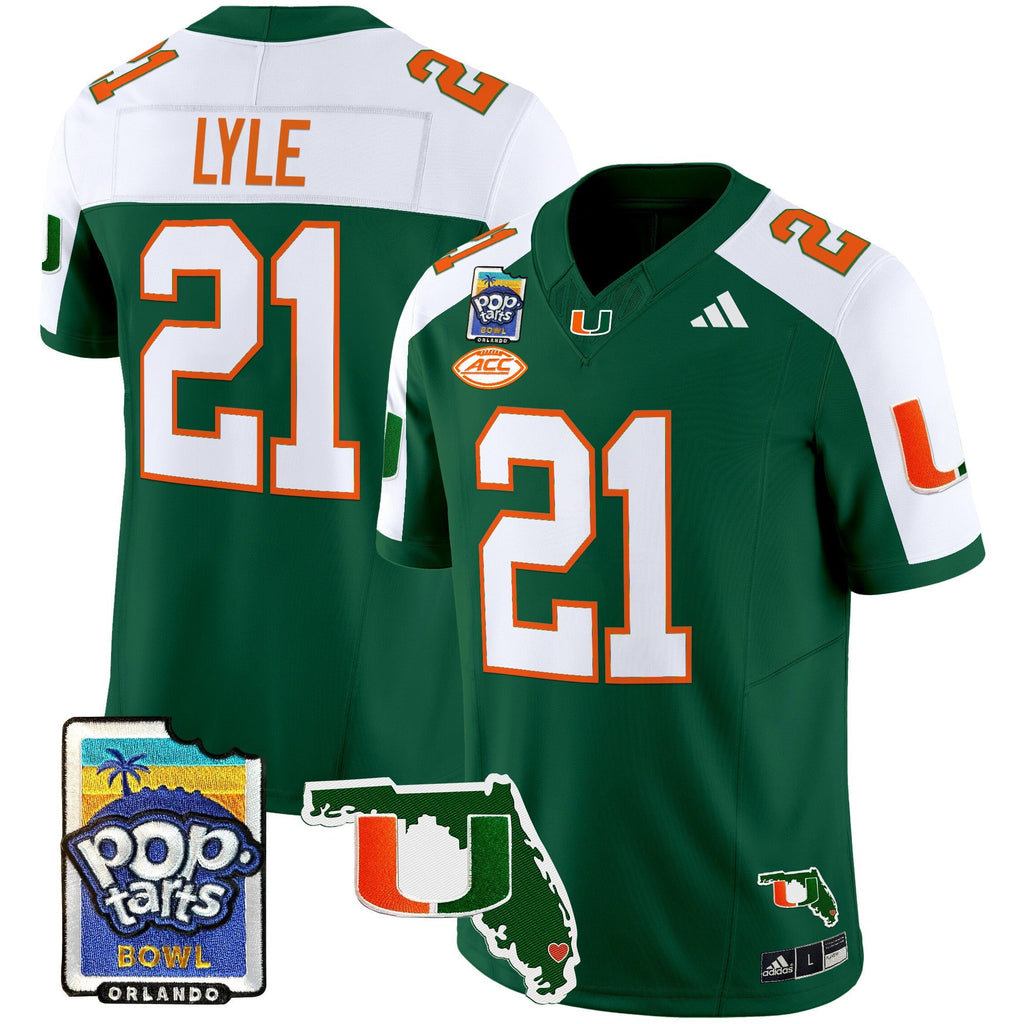 Men's Miami Hurricanes 2025 PopTarts Bowl Patch Vapor Limited Jersey - All Stitched - image 14