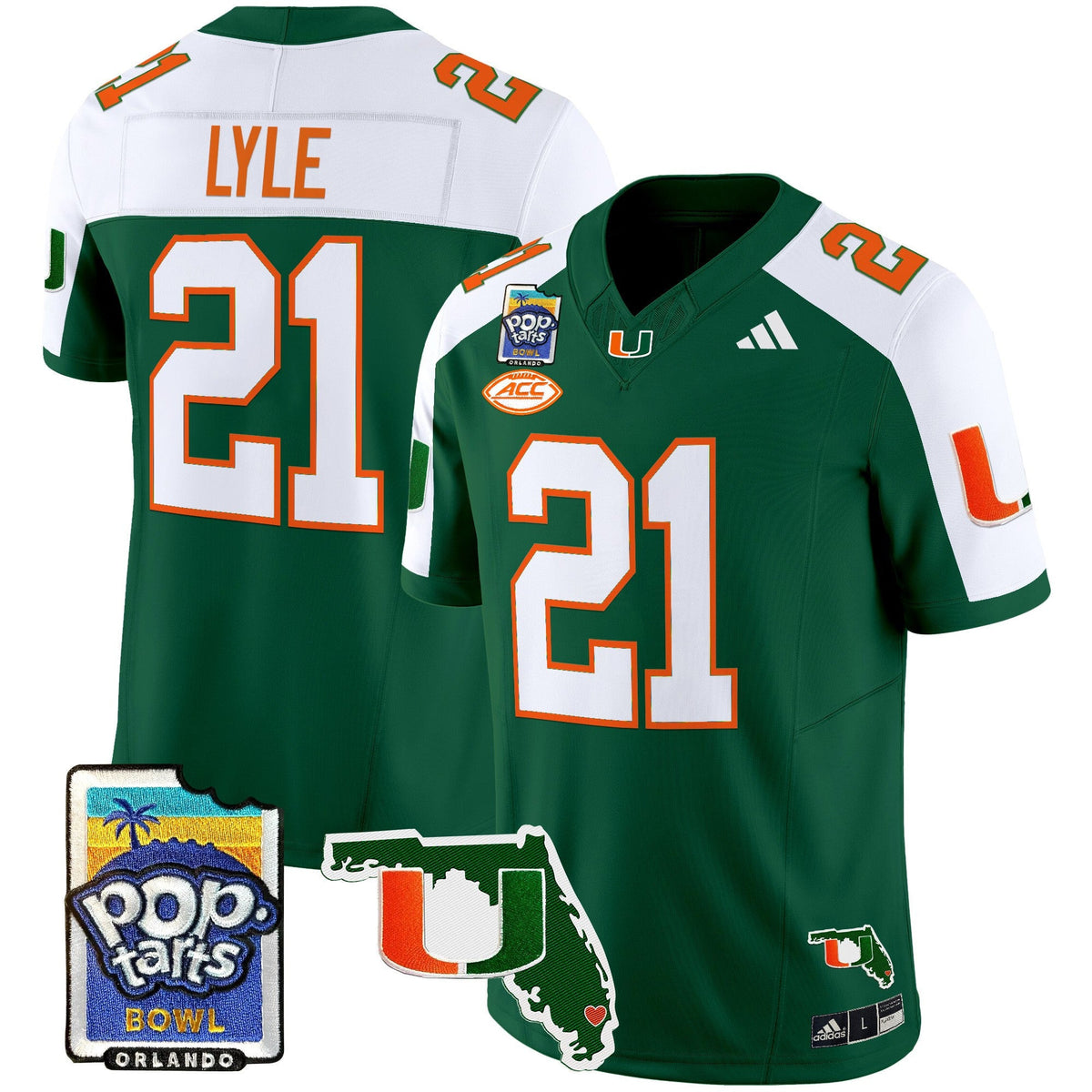 Men's Miami Hurricanes 2025 PopTarts Bowl Patch Vapor Limited Jersey - All Stitched - image 14