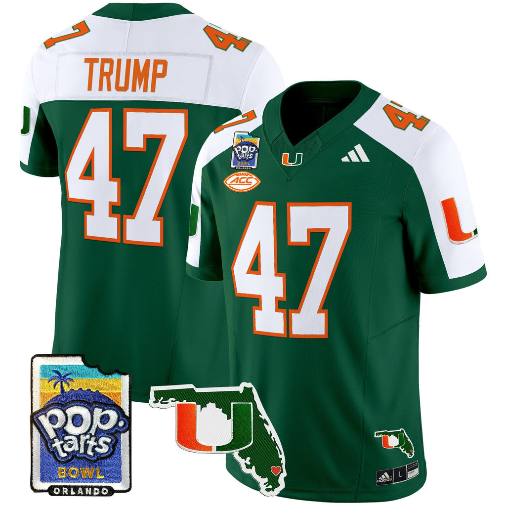 Men's Miami Hurricanes 2025 PopTarts Bowl Patch Vapor Limited Jersey - All Stitched - image 15