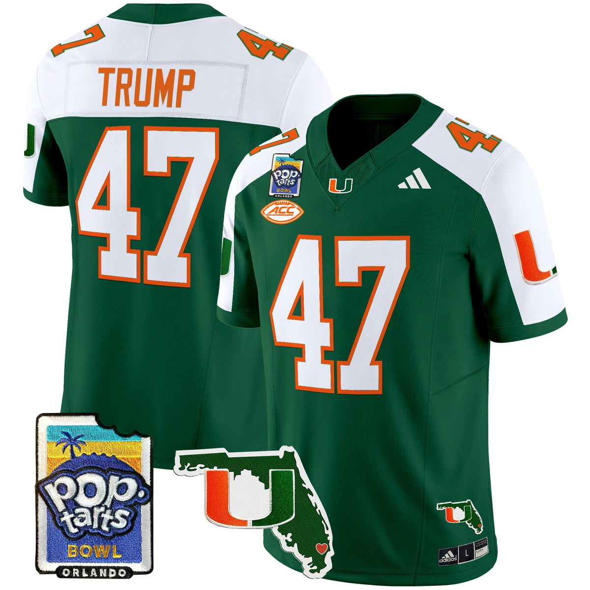 Men's Miami Hurricanes 2025 PopTarts Bowl Patch Vapor Limited Jersey - All Stitched - image 15