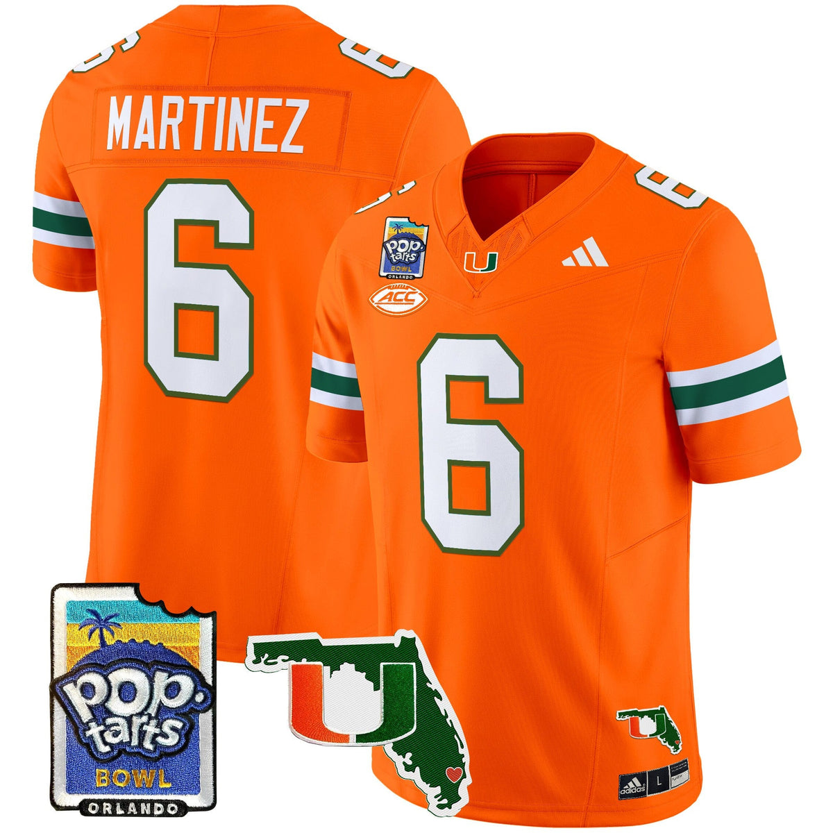 Men's Miami Hurricanes 2025 PopTarts Bowl Patch Vapor Limited Jersey - All Stitched - image 18