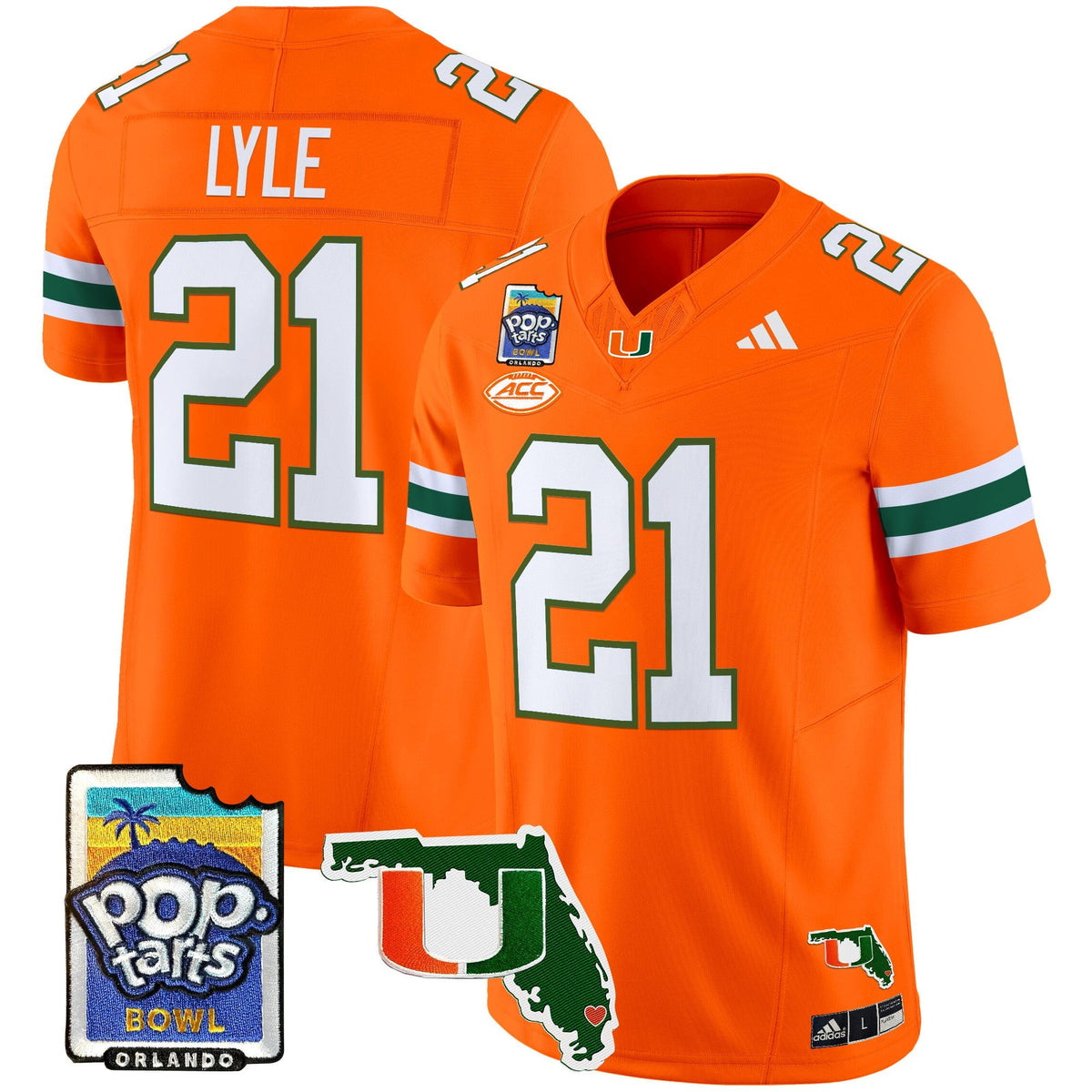 Men's Miami Hurricanes 2025 PopTarts Bowl Patch Vapor Limited Jersey - All Stitched - image 22