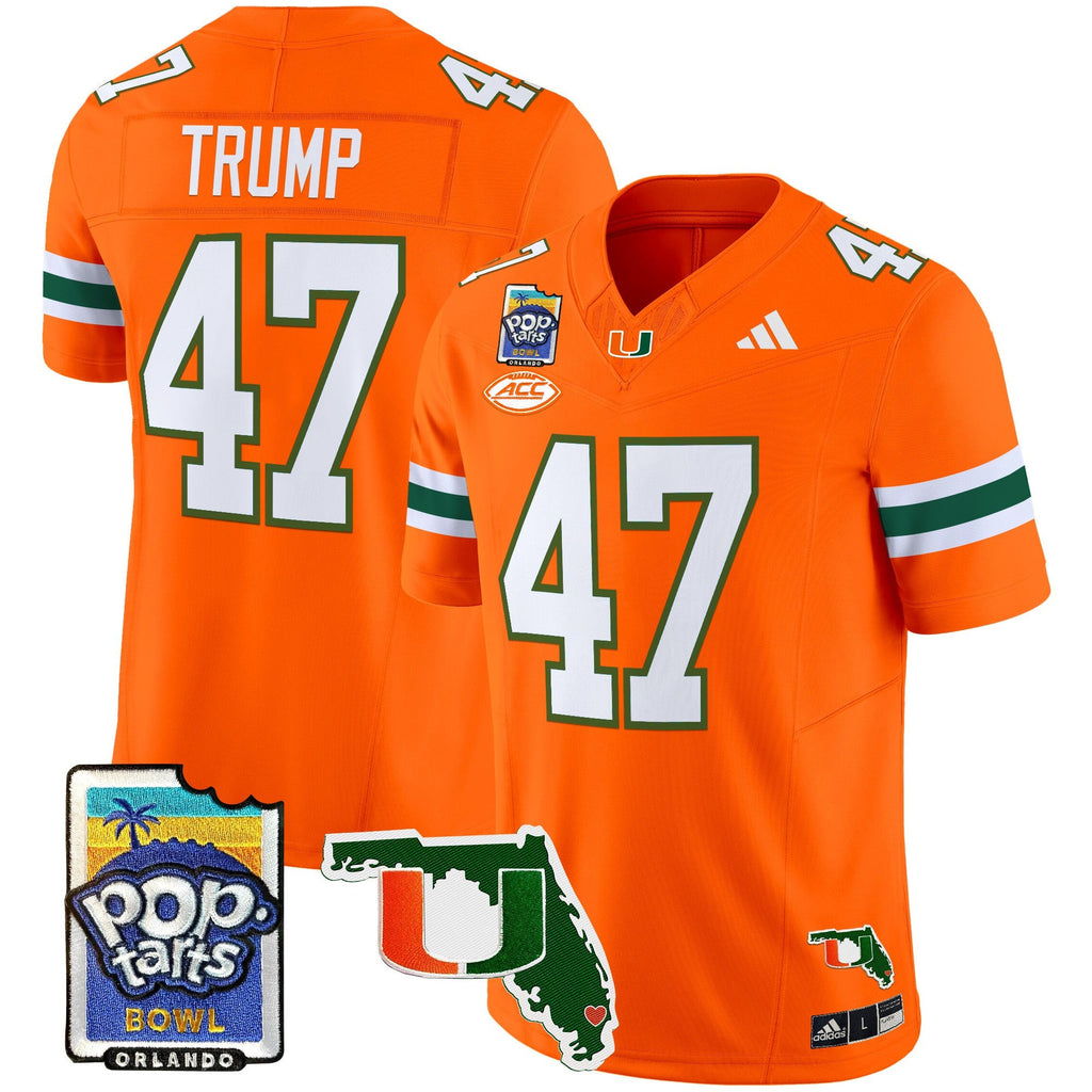 Men's Miami Hurricanes 2025 PopTarts Bowl Patch Vapor Limited Jersey - All Stitched - image 23