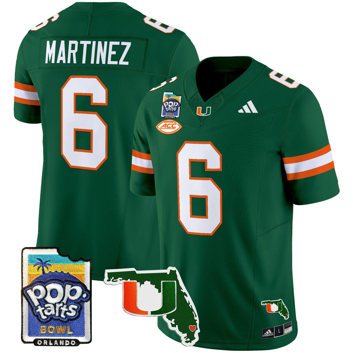 Men's Miami Hurricanes 2025 PopTarts Bowl Patch Vapor Limited Jersey - All Stitched - image 26