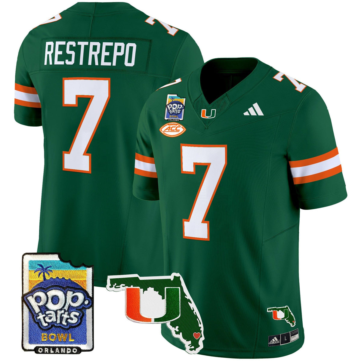 Men's Miami Hurricanes 2025 PopTarts Bowl Patch Vapor Limited Jersey - All Stitched - image 27