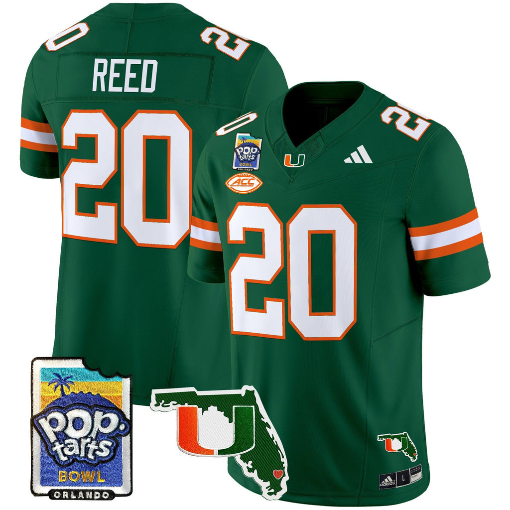 Men's Miami Hurricanes 2025 PopTarts Bowl Patch Vapor Limited Jersey - All Stitched - image 29