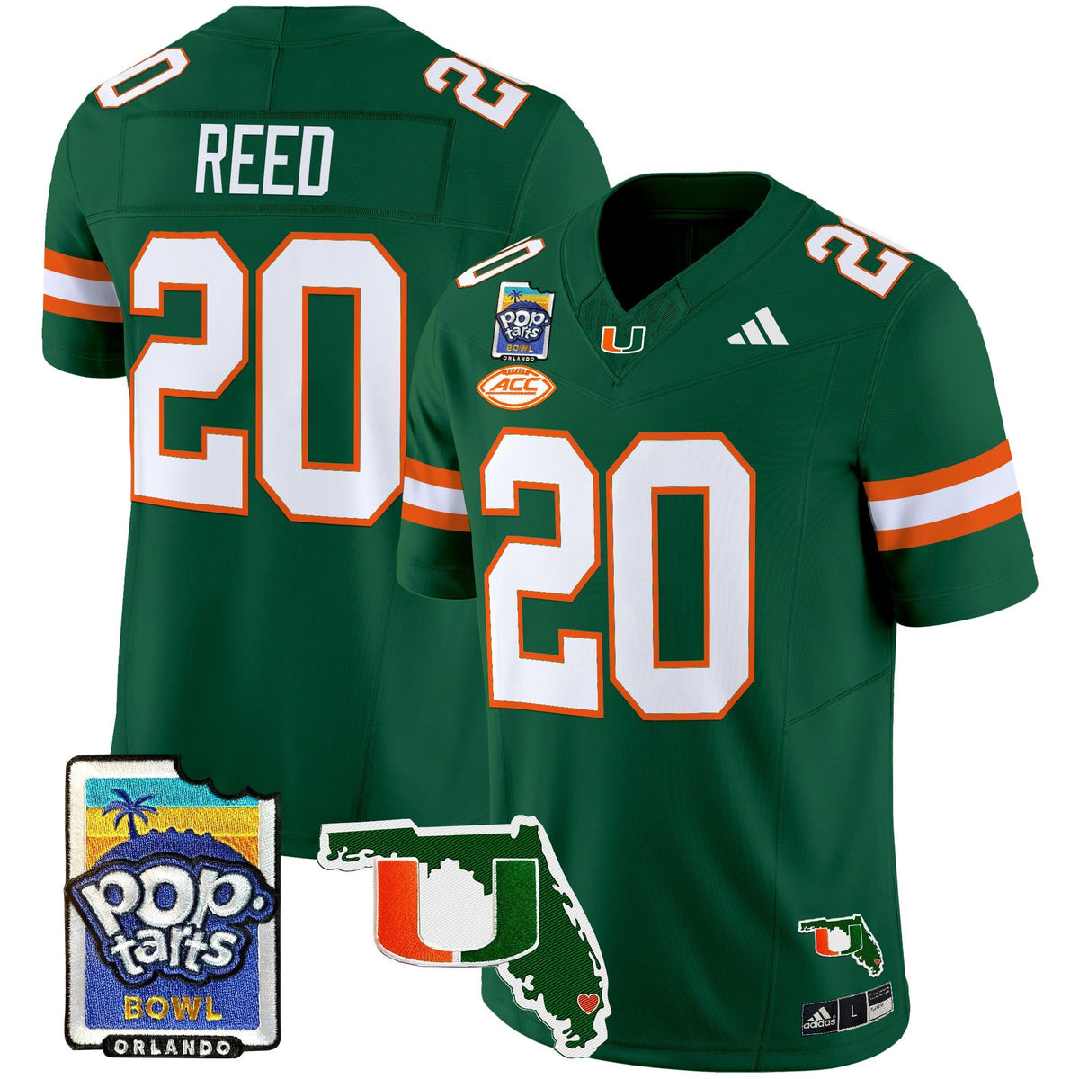 Men's Miami Hurricanes 2025 PopTarts Bowl Patch Vapor Limited Jersey - All Stitched - image 29