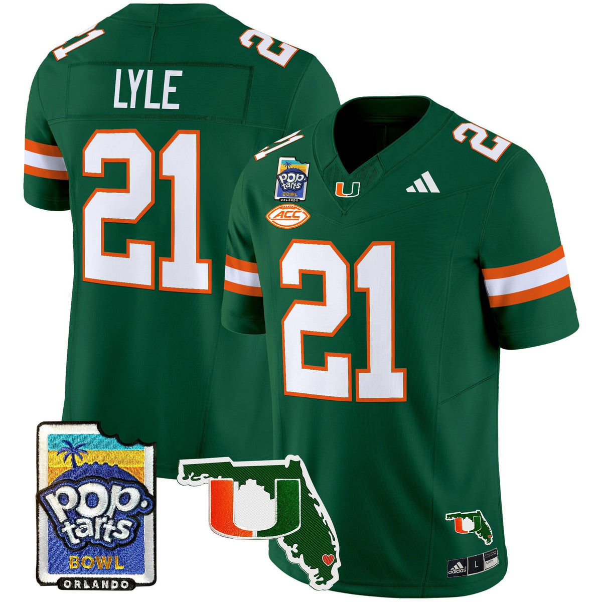 Men's Miami Hurricanes 2025 PopTarts Bowl Patch Vapor Limited Jersey - All Stitched - image 30