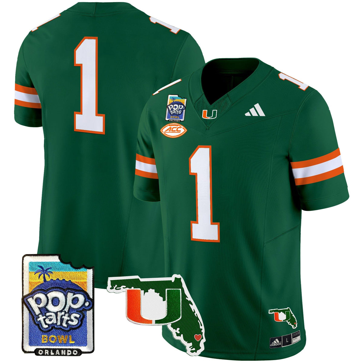 Men's Miami Hurricanes 2025 PopTarts Bowl Patch Vapor Limited Jersey - All Stitched - image 32