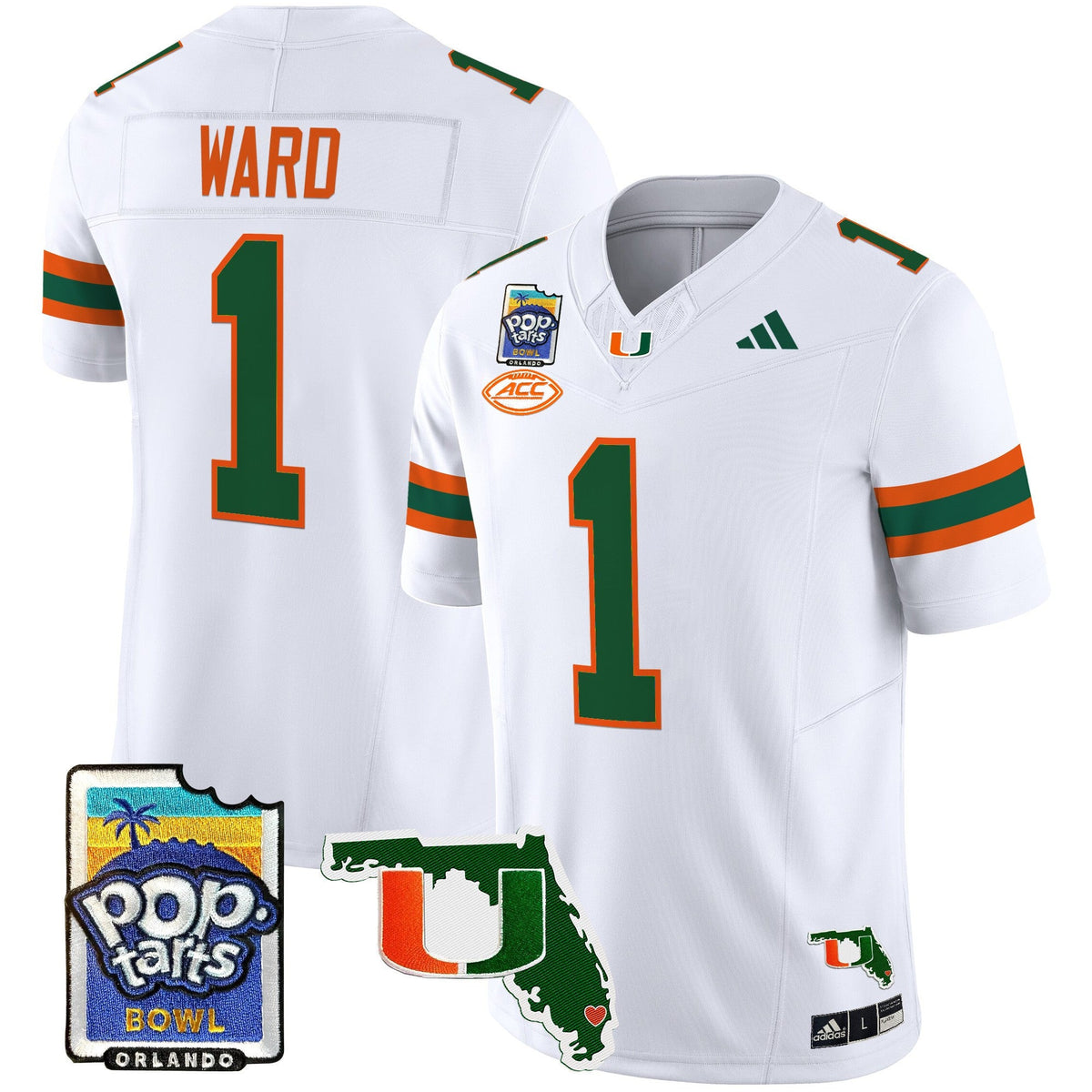 Men's Miami Hurricanes 2025 PopTarts Bowl Patch Vapor Limited Jersey - All Stitched - image 33