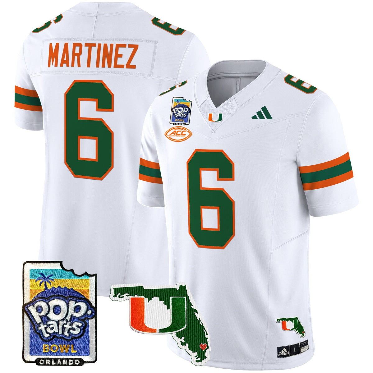 Men's Miami Hurricanes 2025 PopTarts Bowl Patch Vapor Limited Jersey - All Stitched - image 34