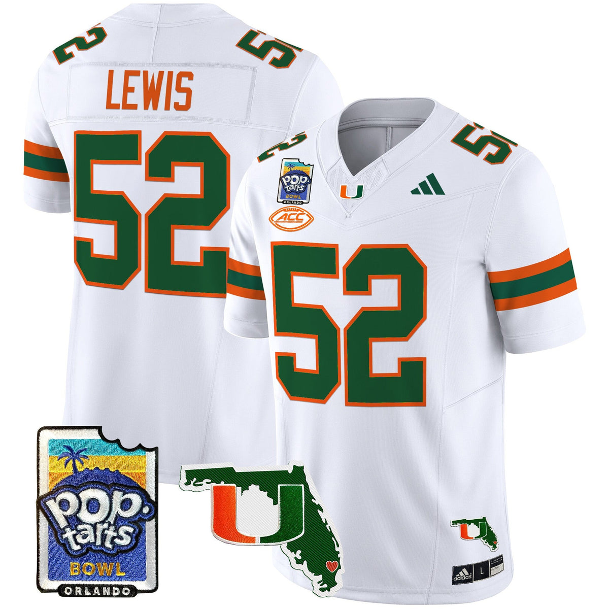 Men's Miami Hurricanes 2025 PopTarts Bowl Patch Vapor Limited Jersey - All Stitched - image 36