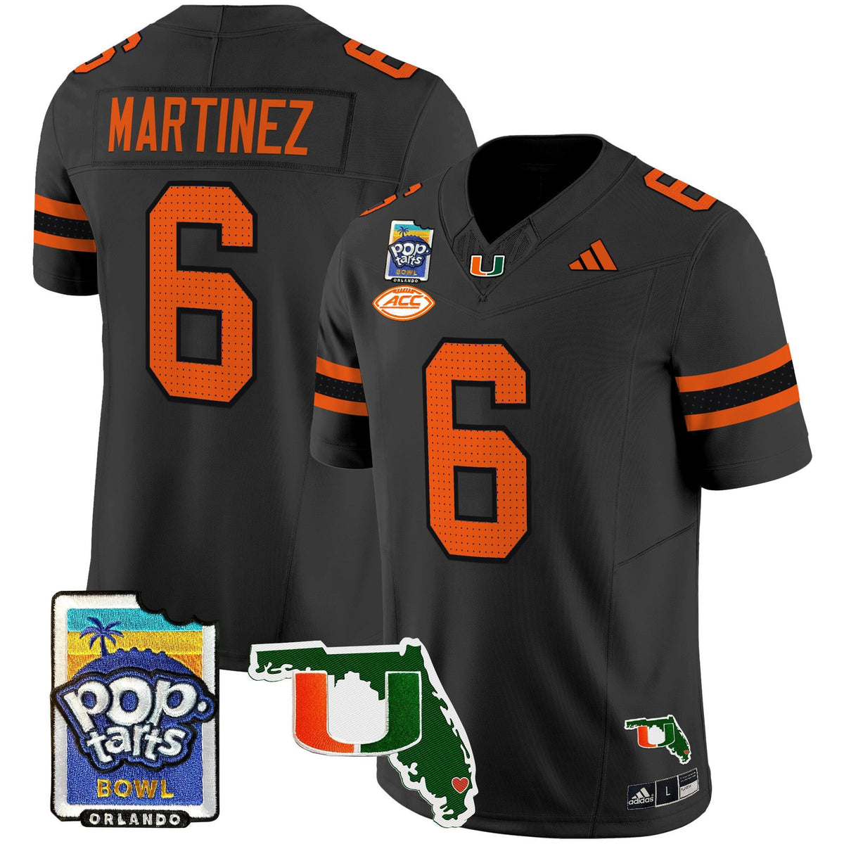 Men's Miami Hurricanes 2025 PopTarts Bowl Patch Vapor Limited Jersey - All Stitched - image 42