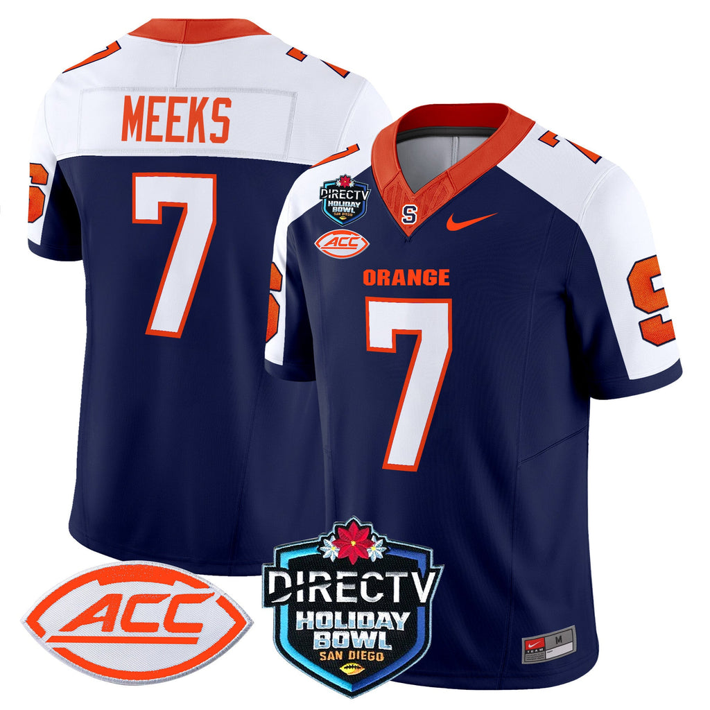 Men's Syracuse Orange 2025 Holiday Bowl Patch Vapor Limited Jersey - All Stitched - image 3