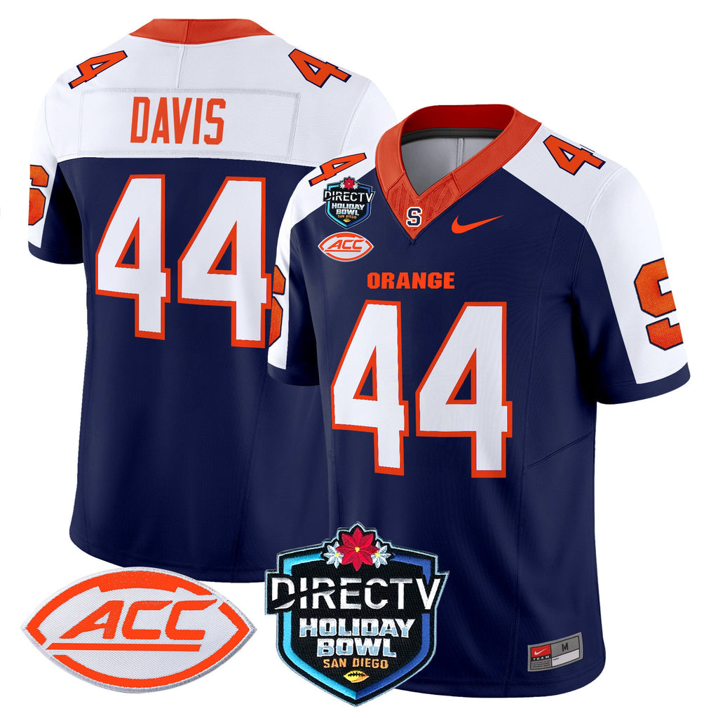 Men's Syracuse Orange 2025 Holiday Bowl Patch Vapor Limited Jersey - All Stitched - image 6