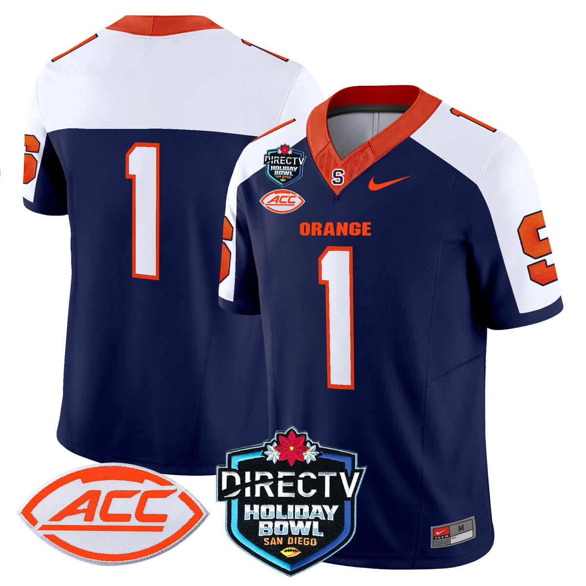 Men's Syracuse Orange 2025 Holiday Bowl Patch Vapor Limited Jersey - All Stitched - image 8