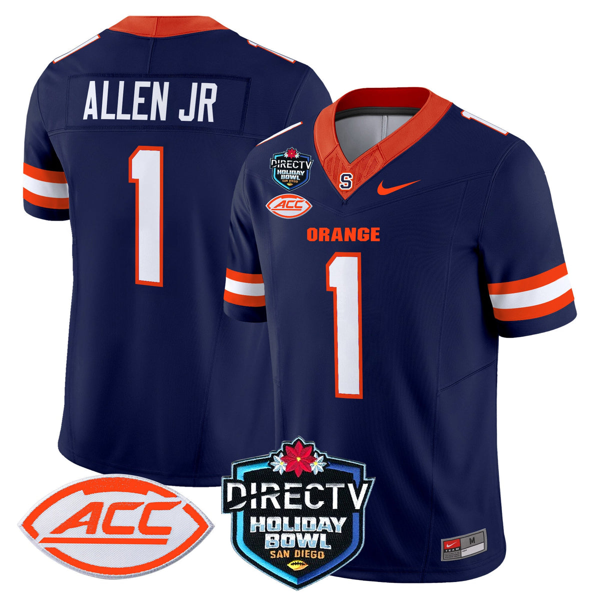 Men's Syracuse Orange 2025 Holiday Bowl Patch Vapor Limited Jersey - All Stitched - image 18