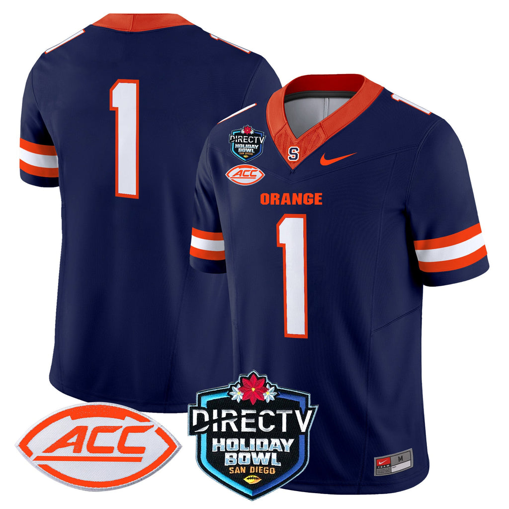 Men's Syracuse Orange 2025 Holiday Bowl Patch Vapor Limited Jersey - All Stitched - image 24