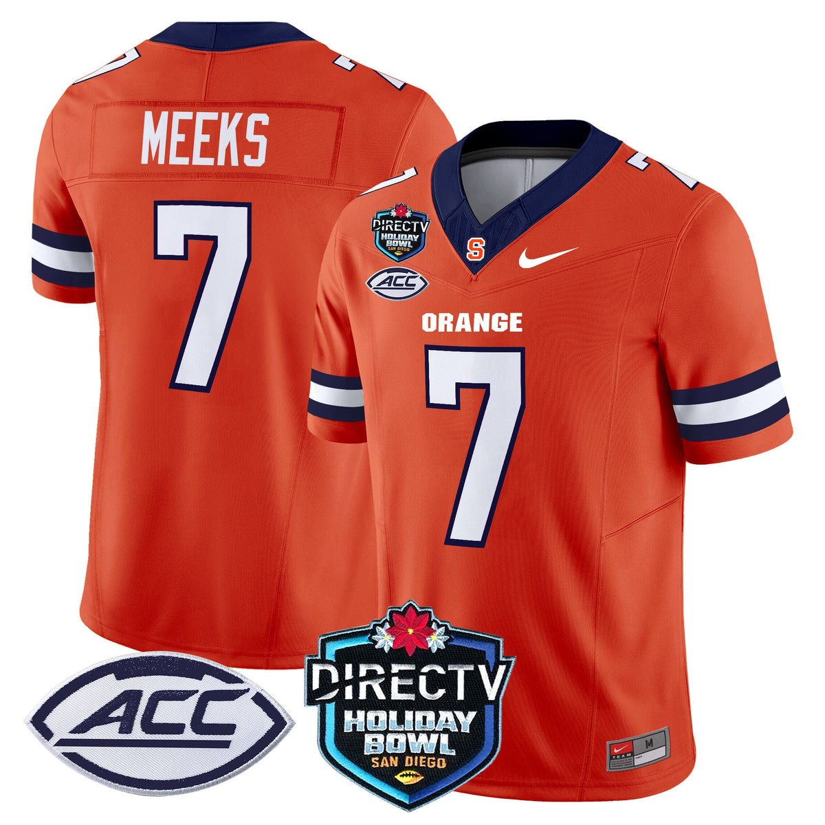 Men's Syracuse Orange 2025 Holiday Bowl Patch Vapor Limited Jersey - All Stitched - image 27
