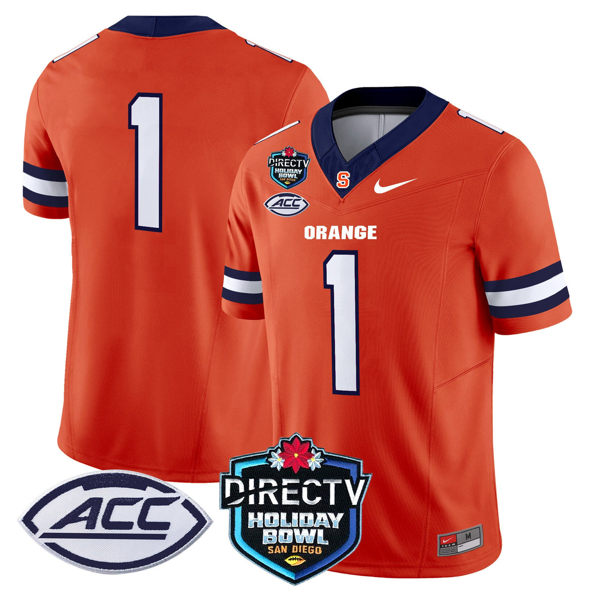 Men's Syracuse Orange 2025 Holiday Bowl Patch Vapor Limited Jersey - All Stitched - image 32