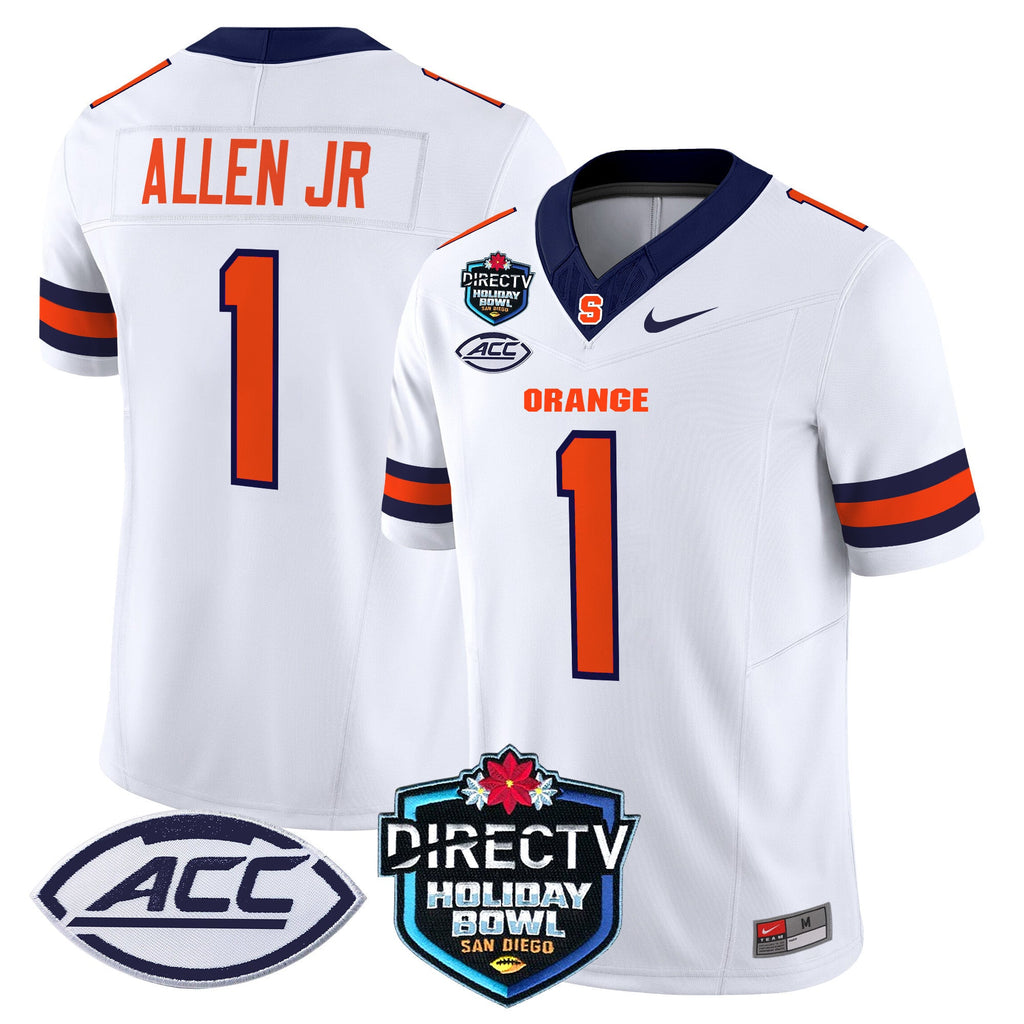 Men's Syracuse Orange 2025 Holiday Bowl Patch Vapor Limited Jersey - All Stitched - image 34