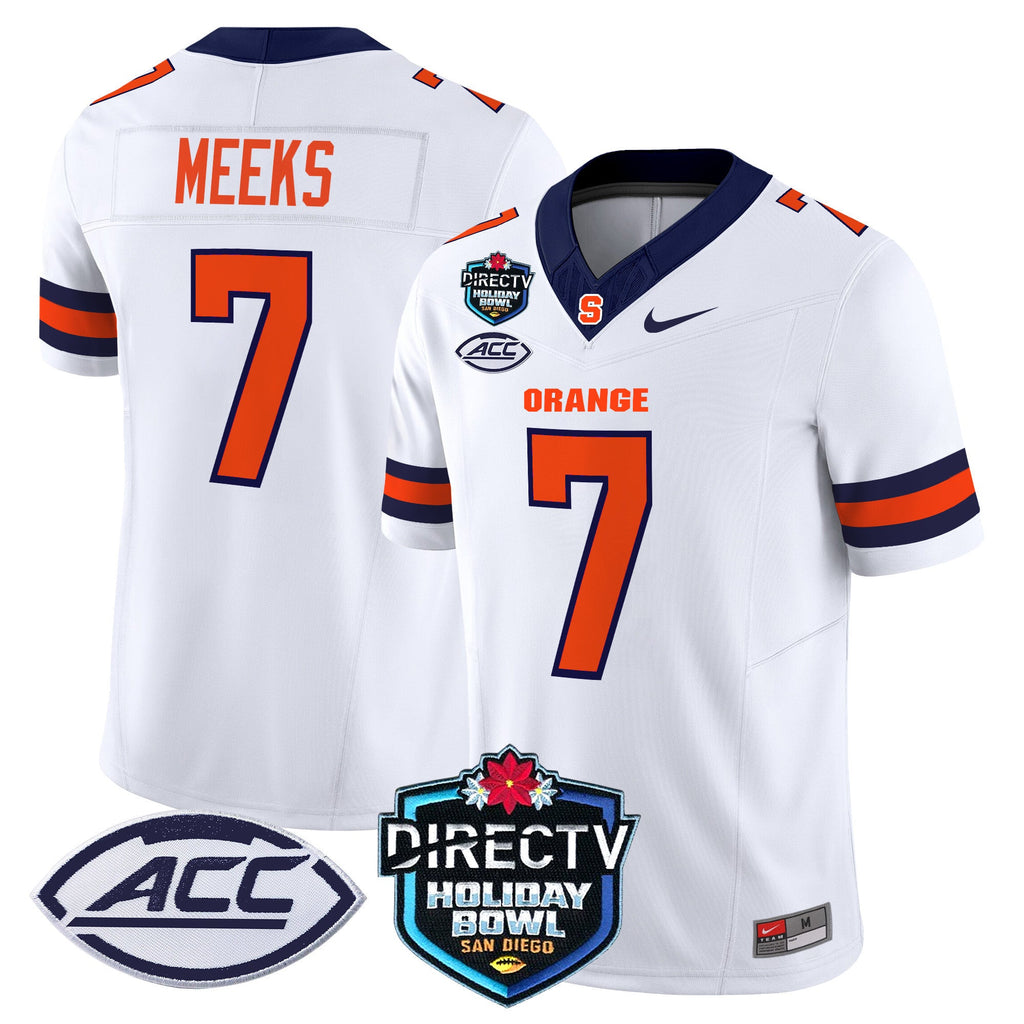 Men's Syracuse Orange 2025 Holiday Bowl Patch Vapor Limited Jersey - All Stitched - image 35