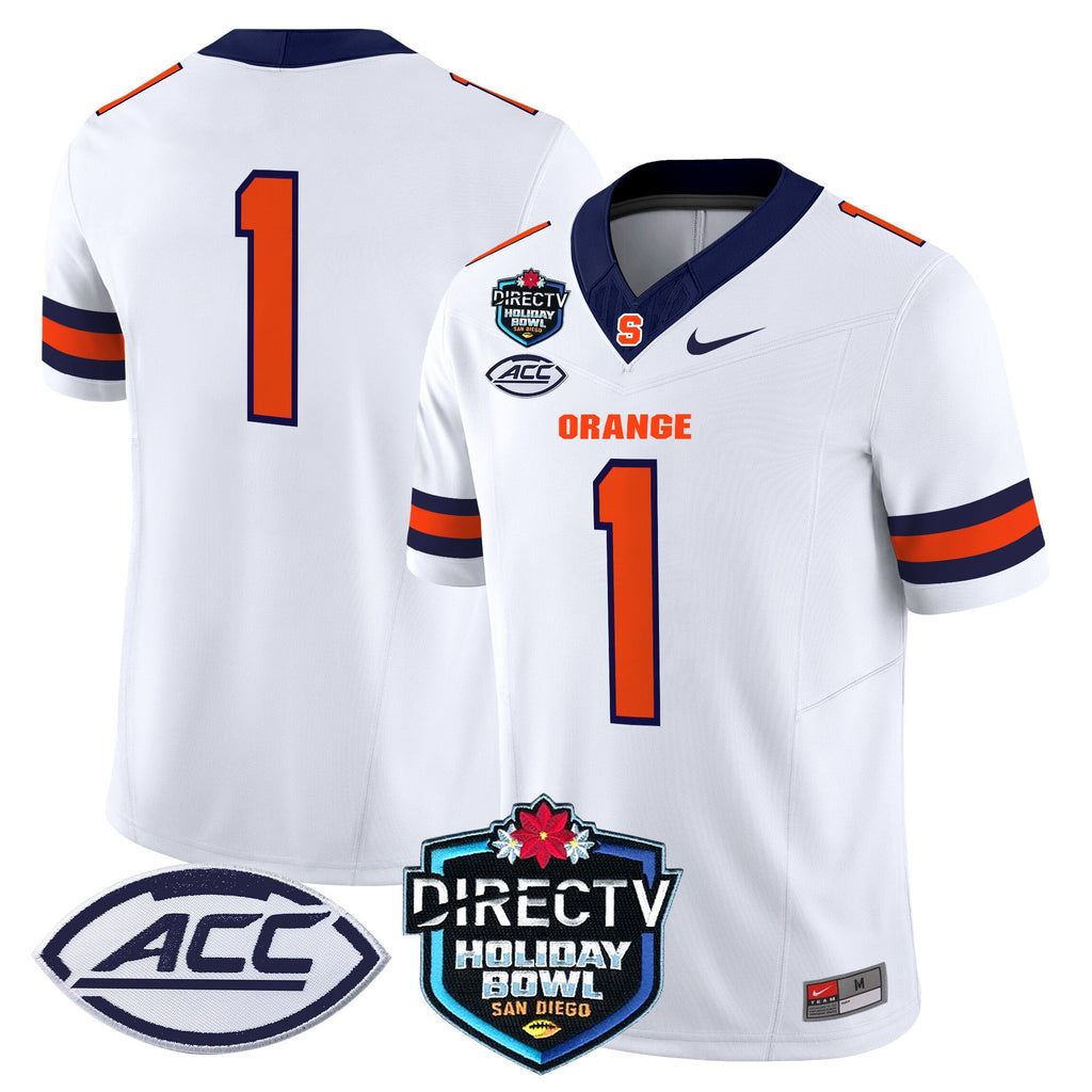 Men's Syracuse Orange 2025 Holiday Bowl Patch Vapor Limited Jersey - All Stitched - image 40