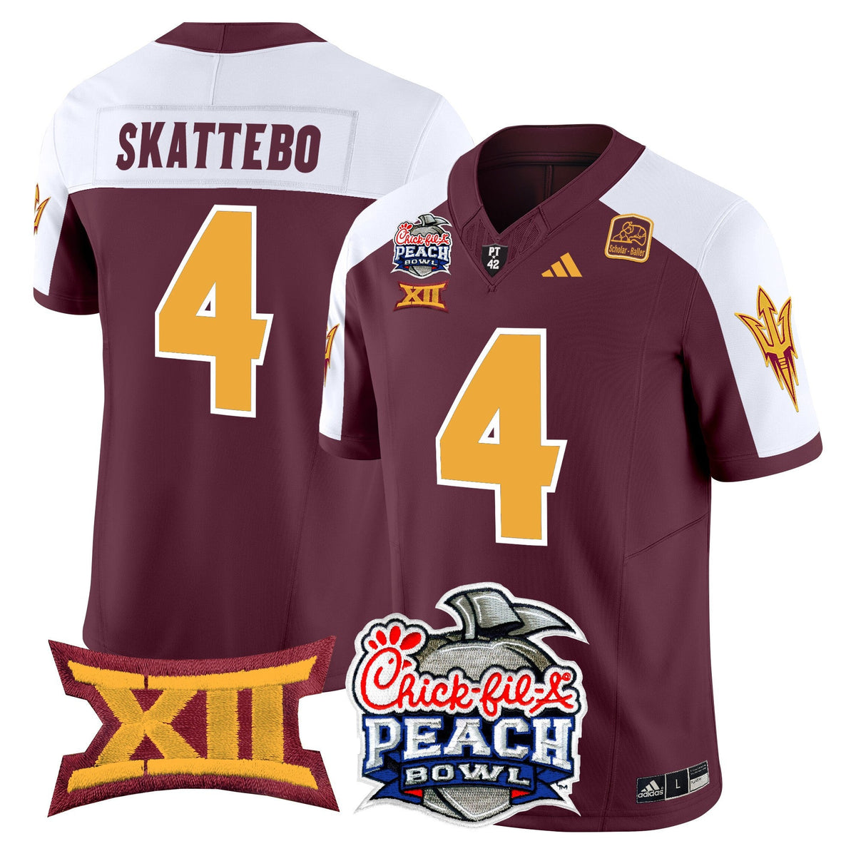 Men's Arizona State Sun Devils 2025 Peach Bowl Vapor Limited Jersey - All Stitched - image 26