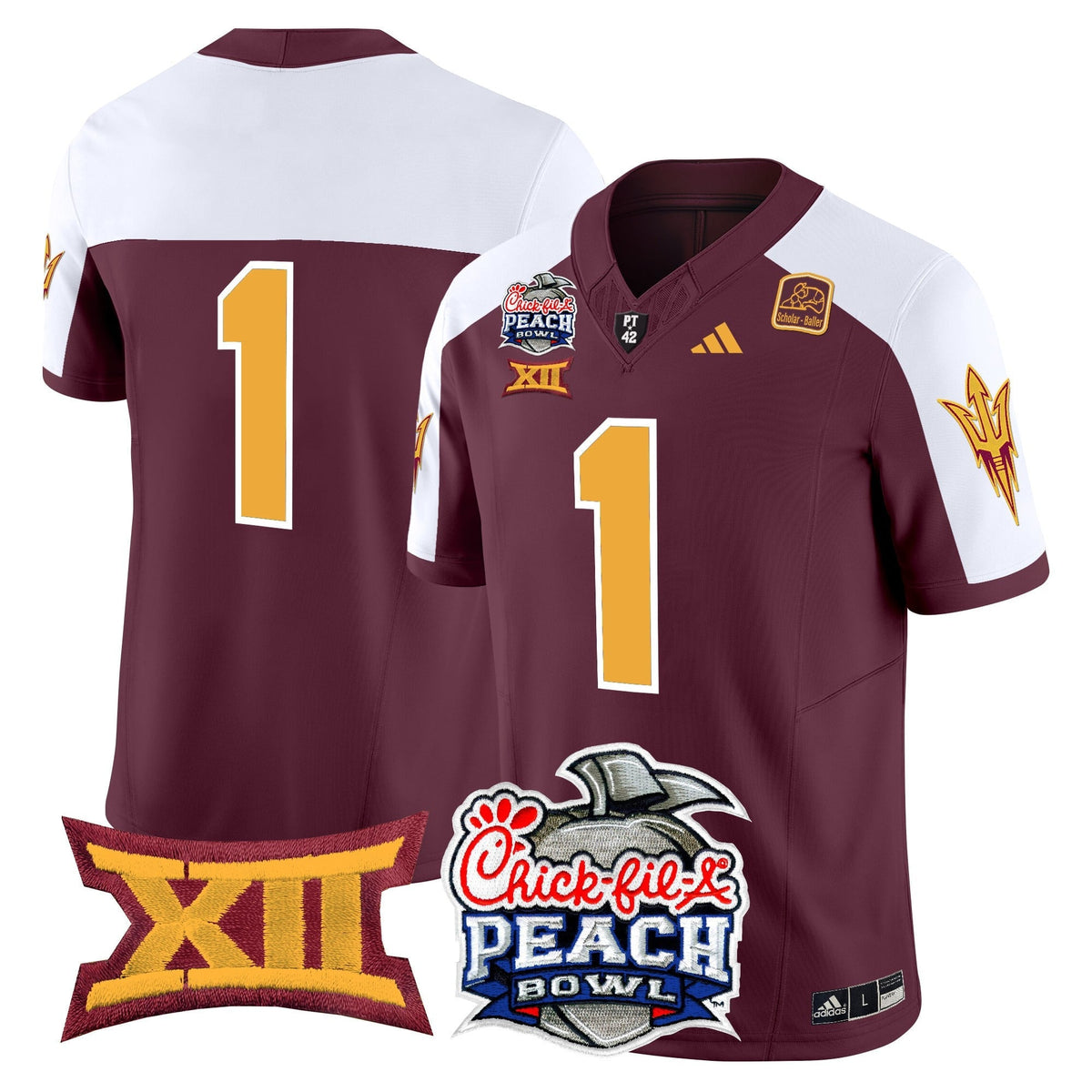 Men's Arizona State Sun Devils 2025 Peach Bowl Vapor Limited Jersey - All Stitched - image 32