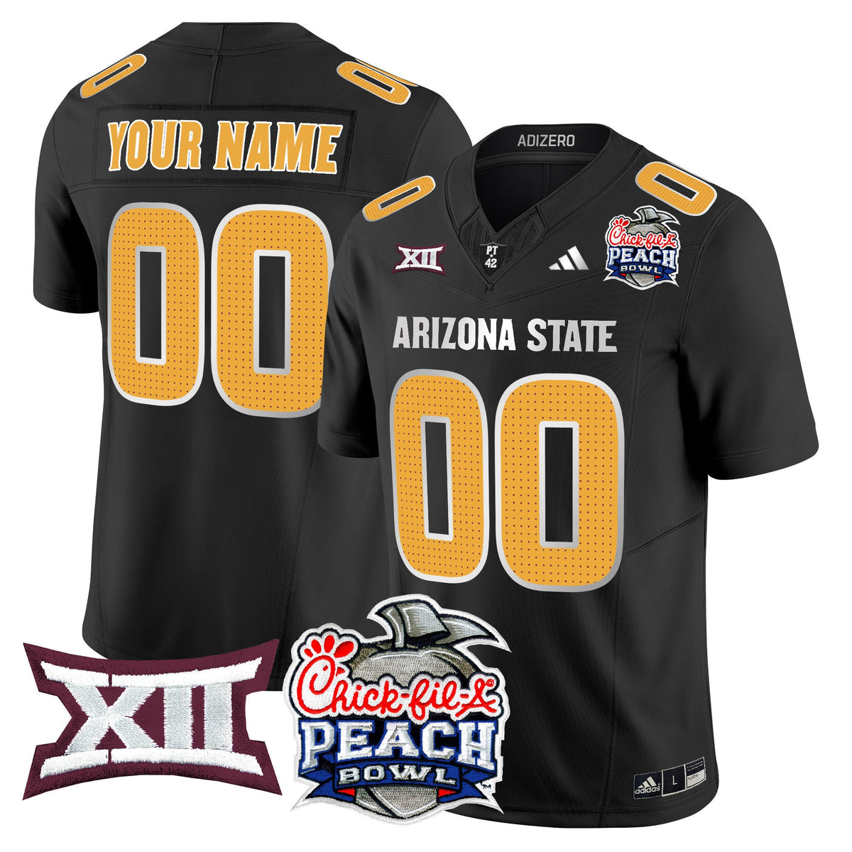 Arizona State Sun Devils 2025 Peach Bowl Vapor Limited Custom Jersey V2 - All Stitched - image 6