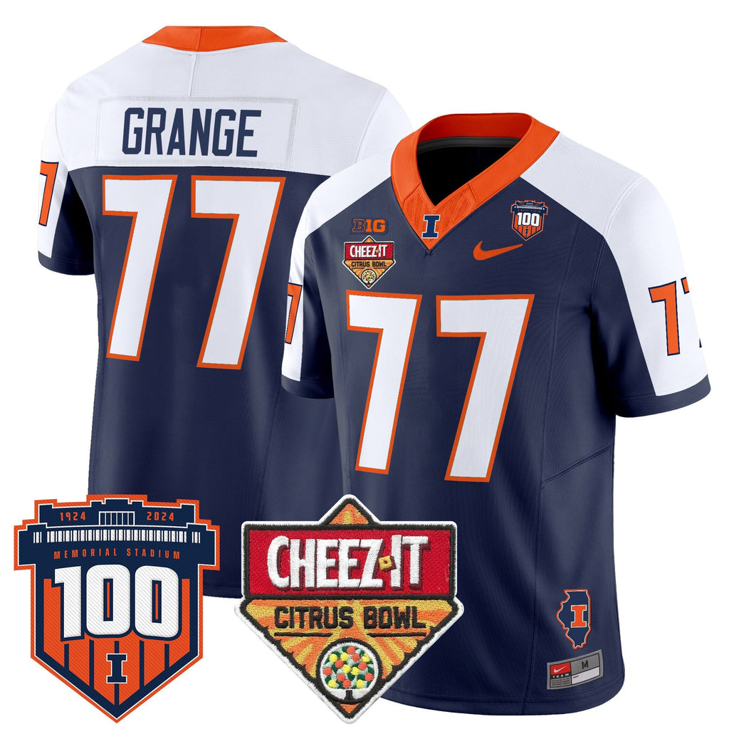 Men's Illinois Fighting Illini 2025 Cheez-It Citrus Bowl Patch Vapor Limited Jersey - All Stitched - image 5