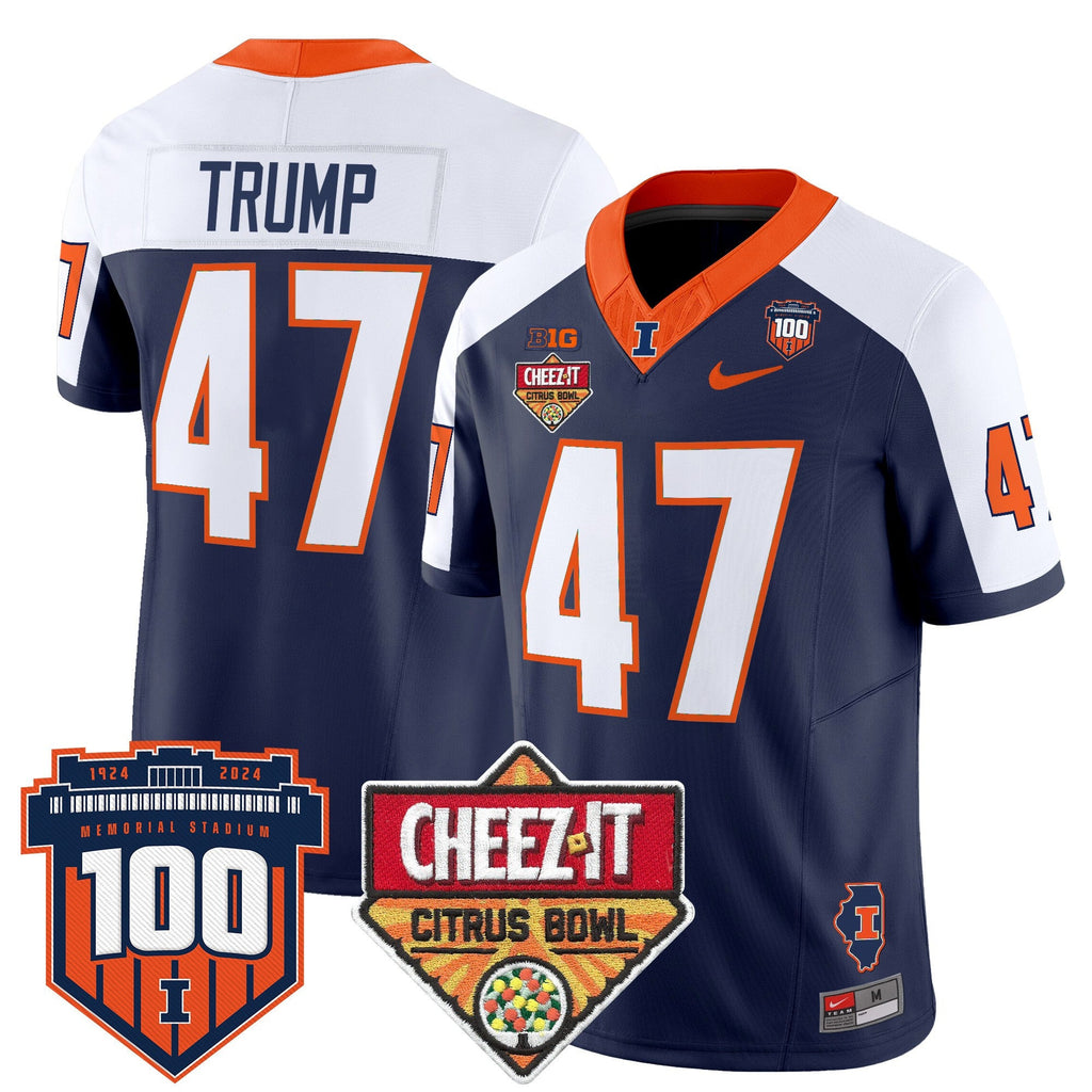 Men's Illinois Fighting Illini 2025 Cheez-It Citrus Bowl Patch Vapor Limited Jersey - All Stitched - image 7
