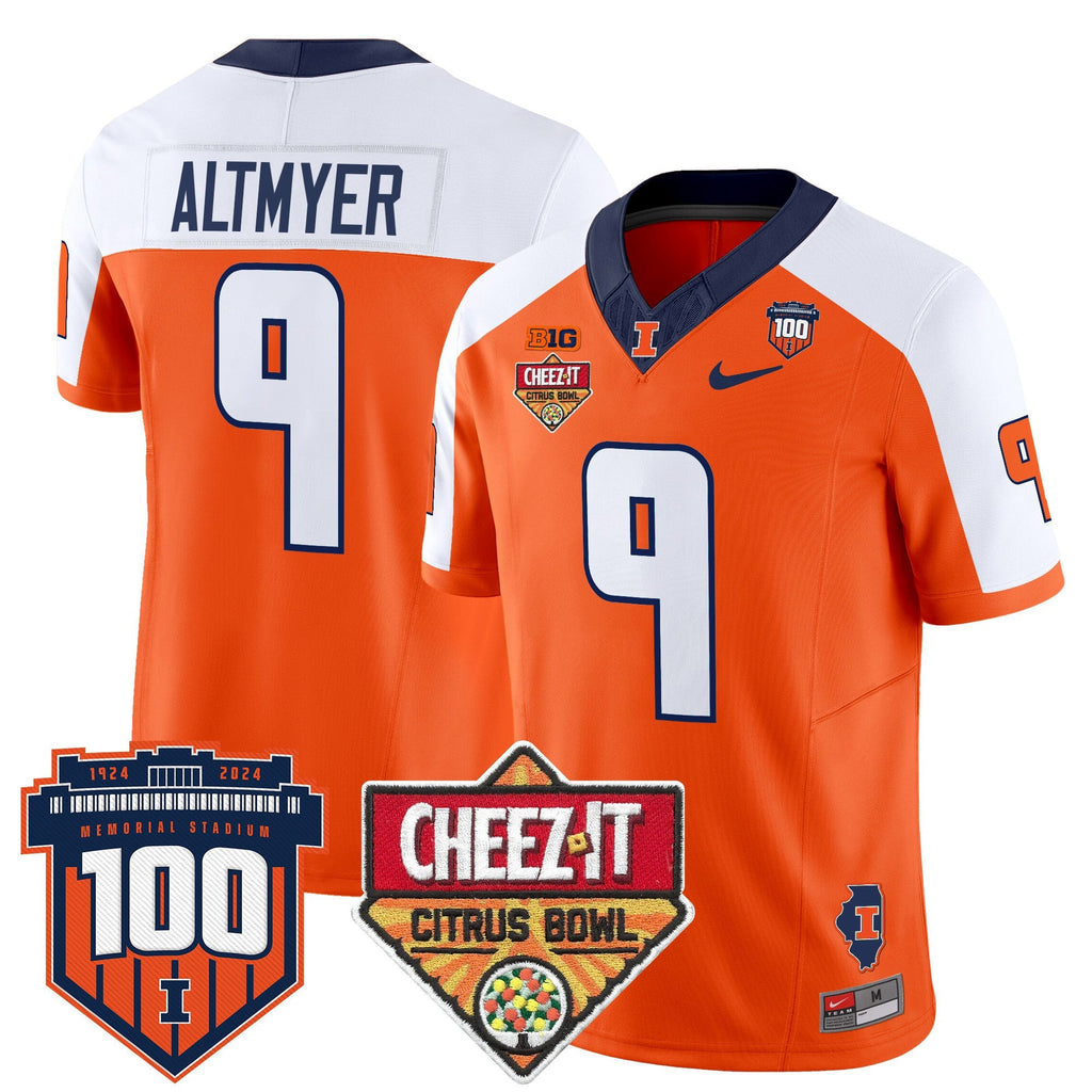 Men's Illinois Fighting Illini 2025 Cheez-It Citrus Bowl Patch Vapor Limited Jersey - All Stitched - image 9