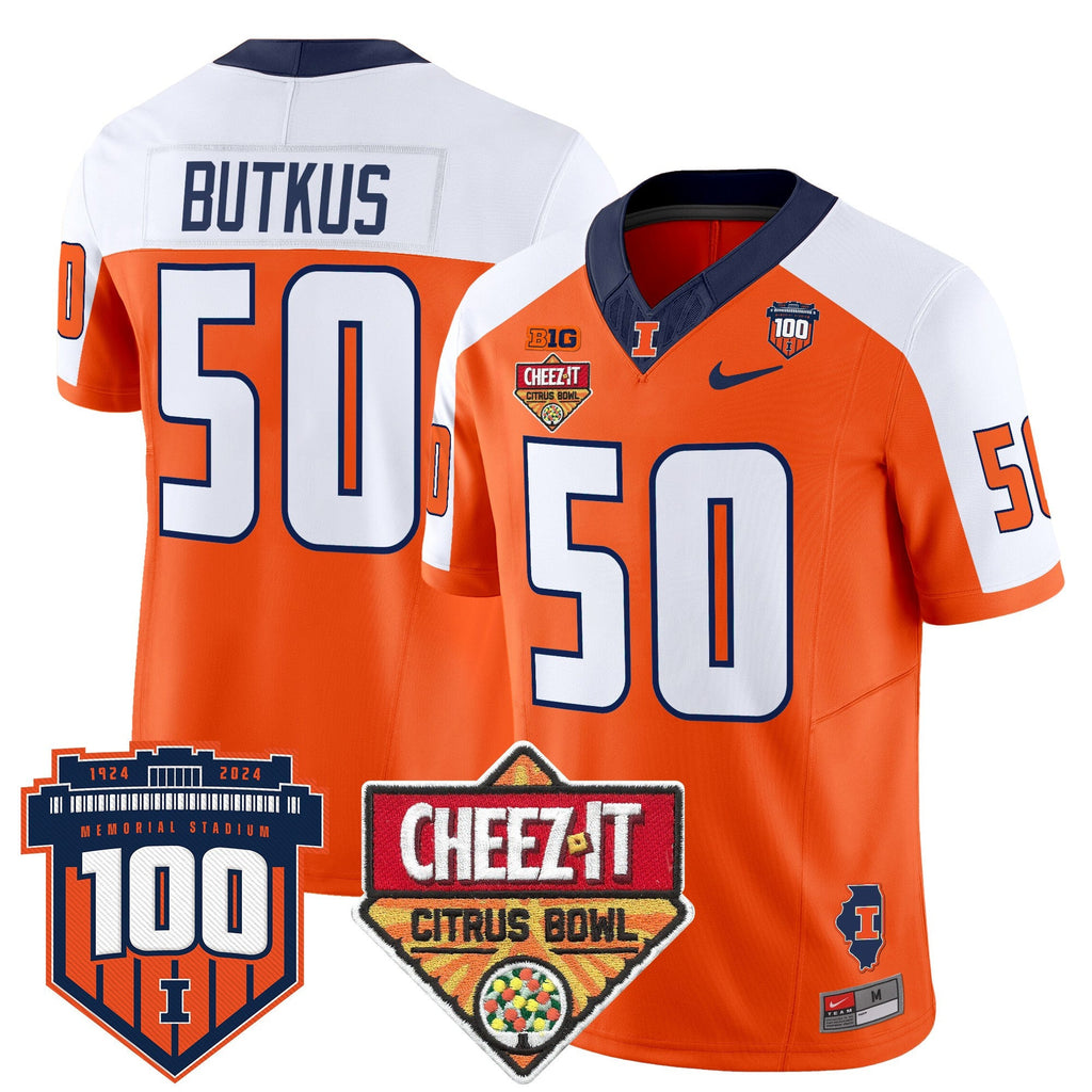 Men's Illinois Fighting Illini 2025 Cheez-It Citrus Bowl Patch Vapor Limited Jersey - All Stitched - image 12