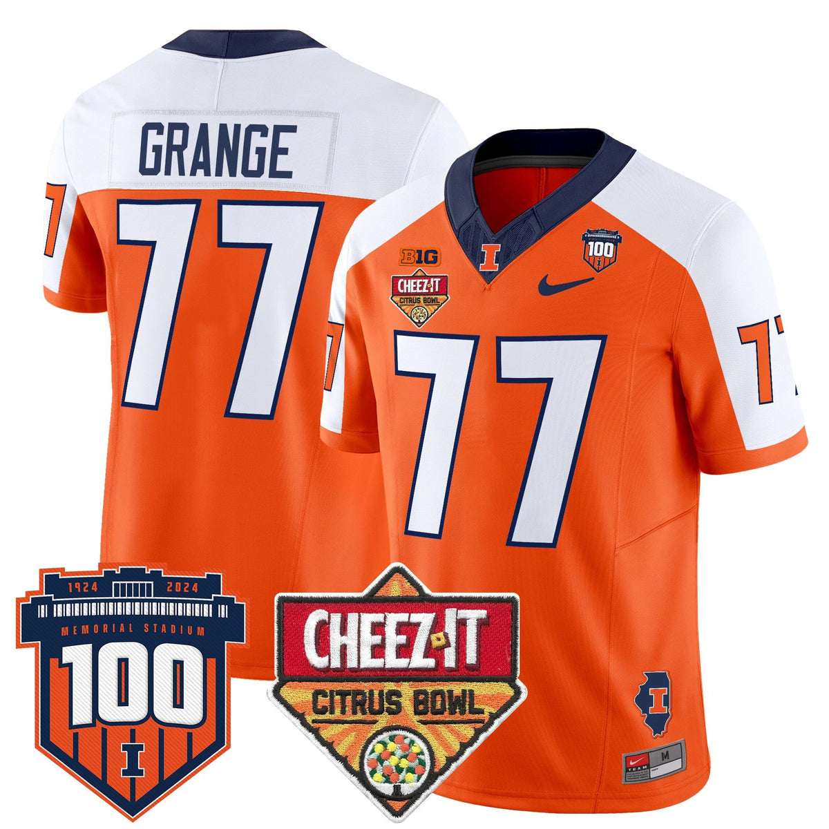 Men's Illinois Fighting Illini 2025 Cheez-It Citrus Bowl Patch Vapor Limited Jersey - All Stitched - image 13