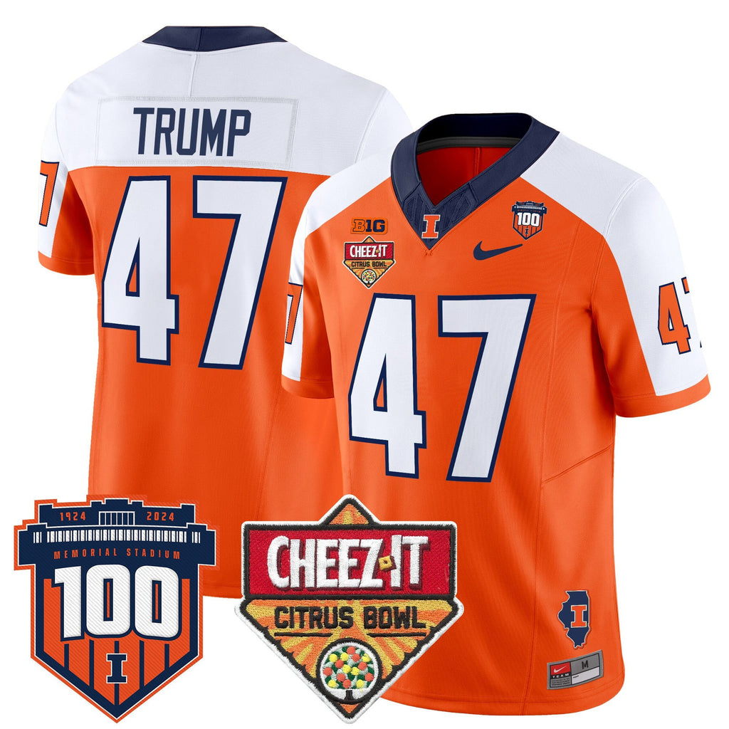 Men's Illinois Fighting Illini 2025 Cheez-It Citrus Bowl Patch Vapor Limited Jersey - All Stitched - image 15
