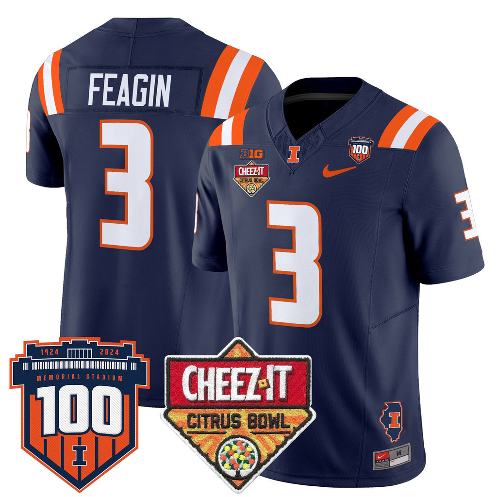 Men's Illinois Fighting Illini 2025 Cheez-It Citrus Bowl Patch Vapor Limited Jersey - All Stitched - image 18