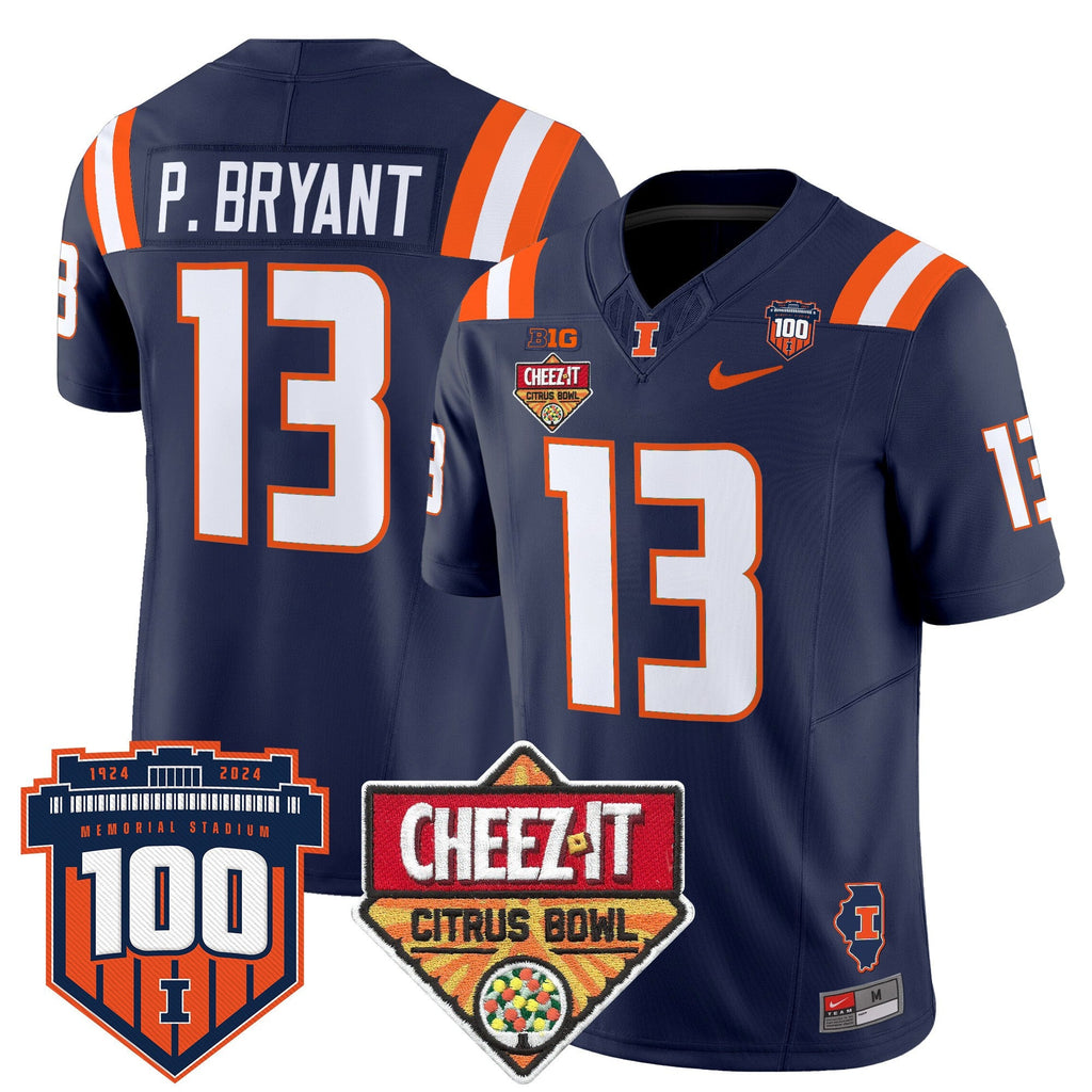 Men's Illinois Fighting Illini 2025 Cheez-It Citrus Bowl Patch Vapor Limited Jersey - All Stitched - image 19