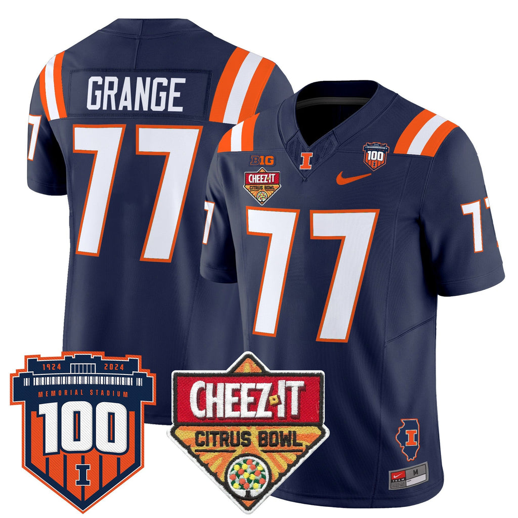 Men's Illinois Fighting Illini 2025 Cheez-It Citrus Bowl Patch Vapor Limited Jersey - All Stitched - image 21