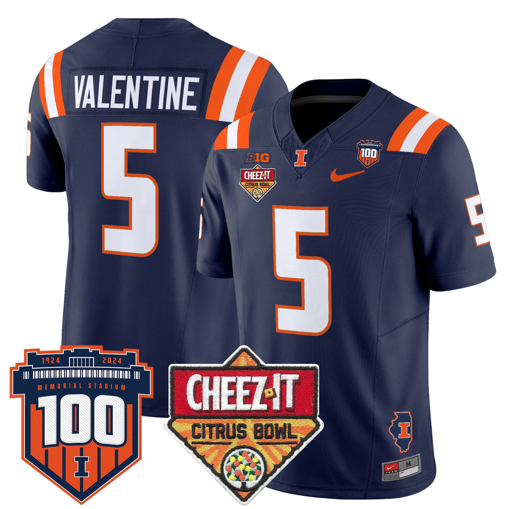 Men's Illinois Fighting Illini 2025 Cheez-It Citrus Bowl Patch Vapor Limited Jersey - All Stitched - image 22