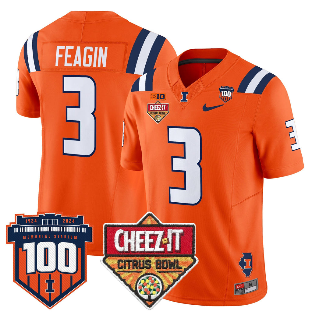 Men's Illinois Fighting Illini 2025 Cheez-It Citrus Bowl Patch Vapor Limited Jersey - All Stitched - image 26