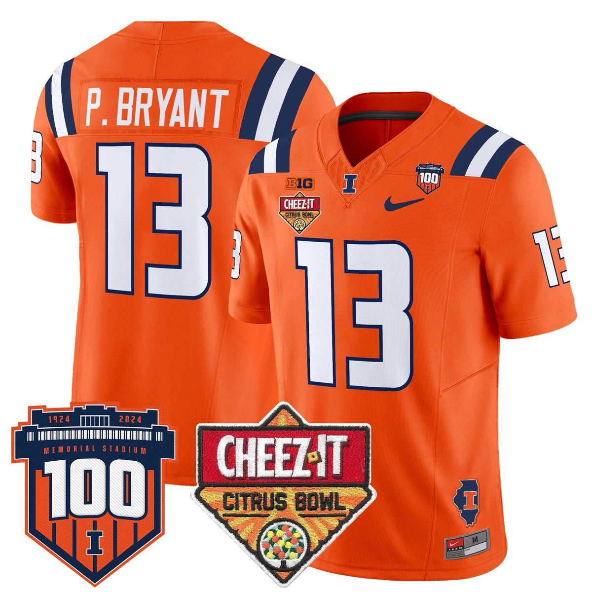 Men's Illinois Fighting Illini 2025 Cheez-It Citrus Bowl Patch Vapor Limited Jersey - All Stitched - image 27