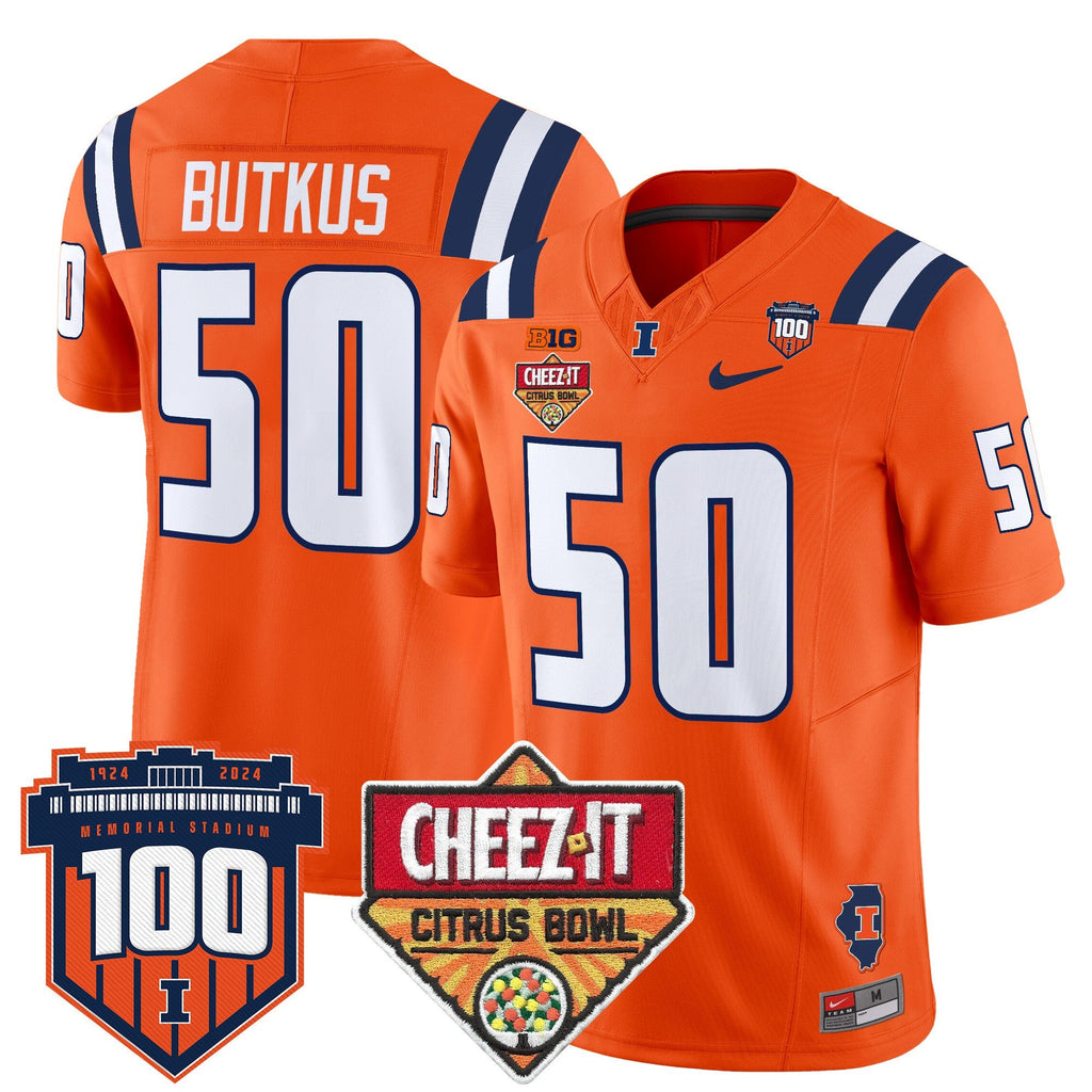 Men's Illinois Fighting Illini 2025 Cheez-It Citrus Bowl Patch Vapor Limited Jersey - All Stitched - image 28