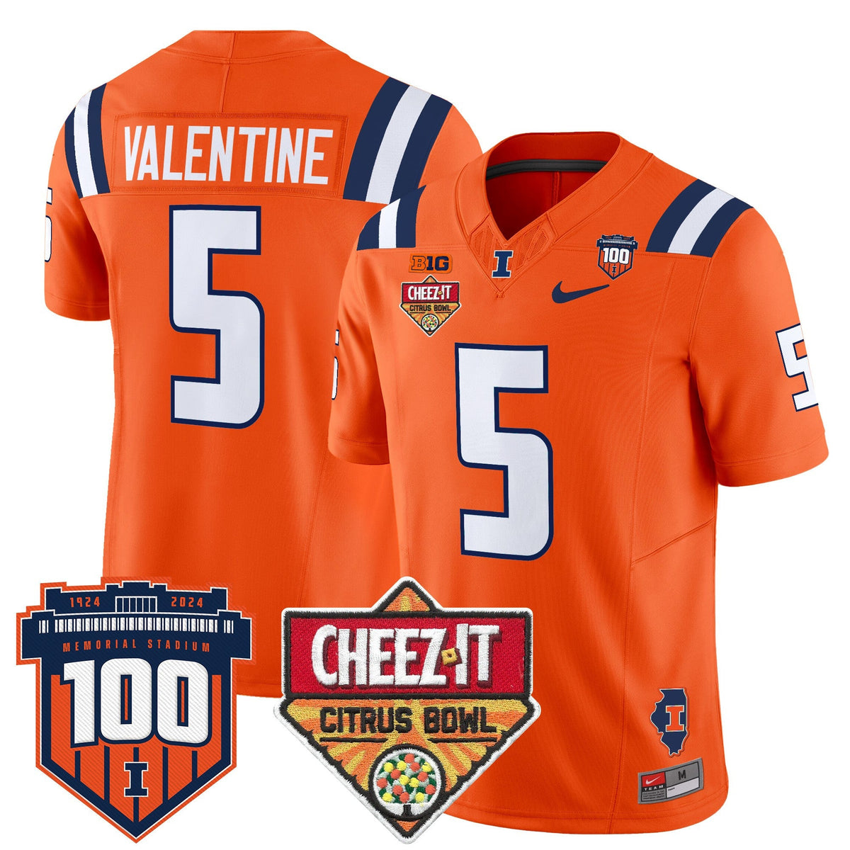 Men's Illinois Fighting Illini 2025 Cheez-It Citrus Bowl Patch Vapor Limited Jersey - All Stitched - image 30