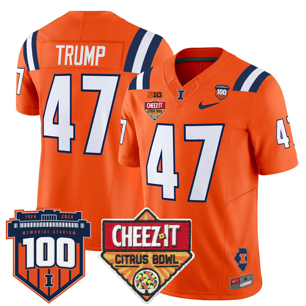 Men's Illinois Fighting Illini 2025 Cheez-It Citrus Bowl Patch Vapor Limited Jersey - All Stitched - image 31