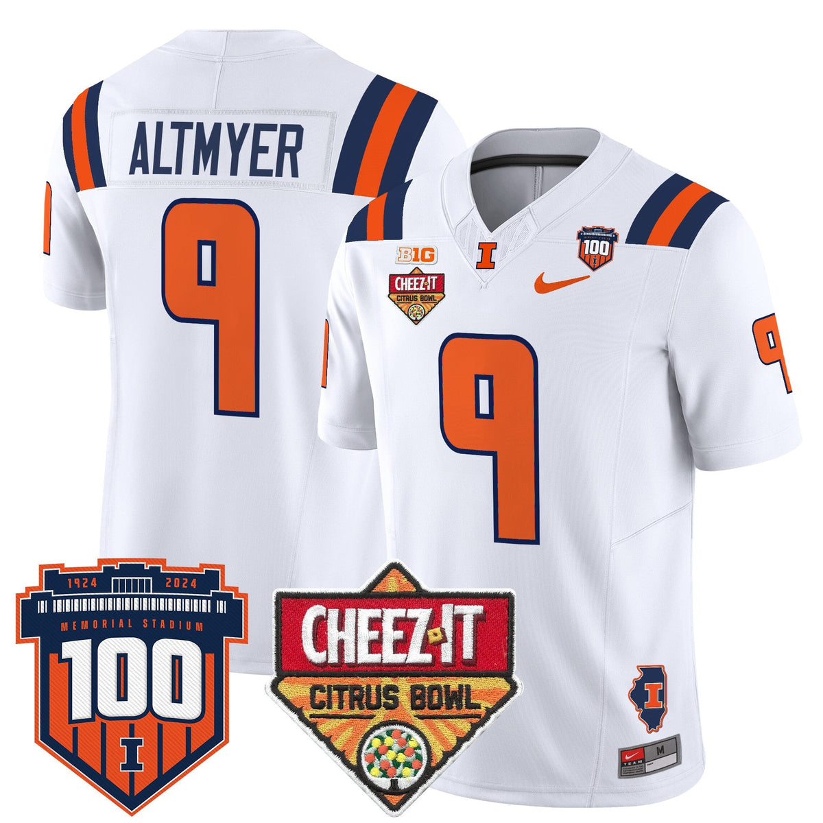Men's Illinois Fighting Illini 2025 Cheez-It Citrus Bowl Patch Vapor Limited Jersey - All Stitched - image 33