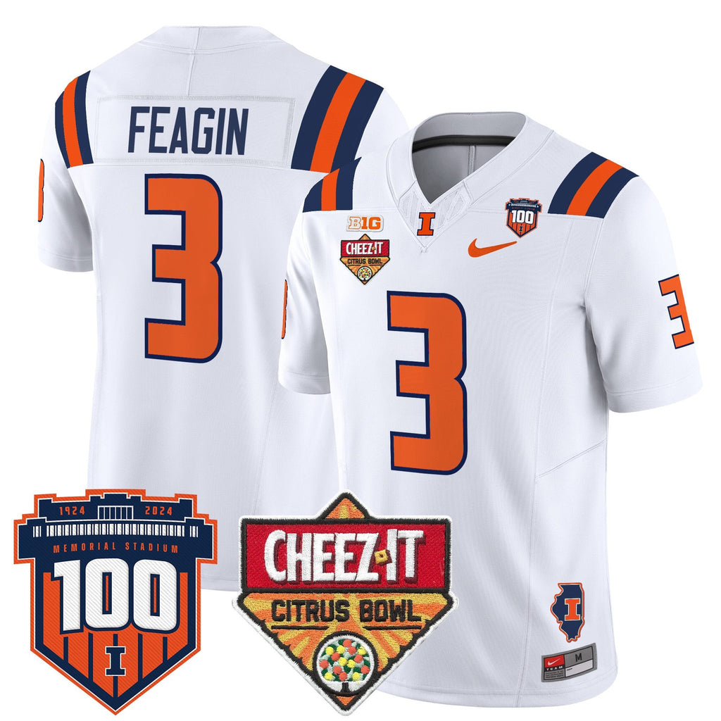 Men's Illinois Fighting Illini 2025 Cheez-It Citrus Bowl Patch Vapor Limited Jersey - All Stitched - image 34